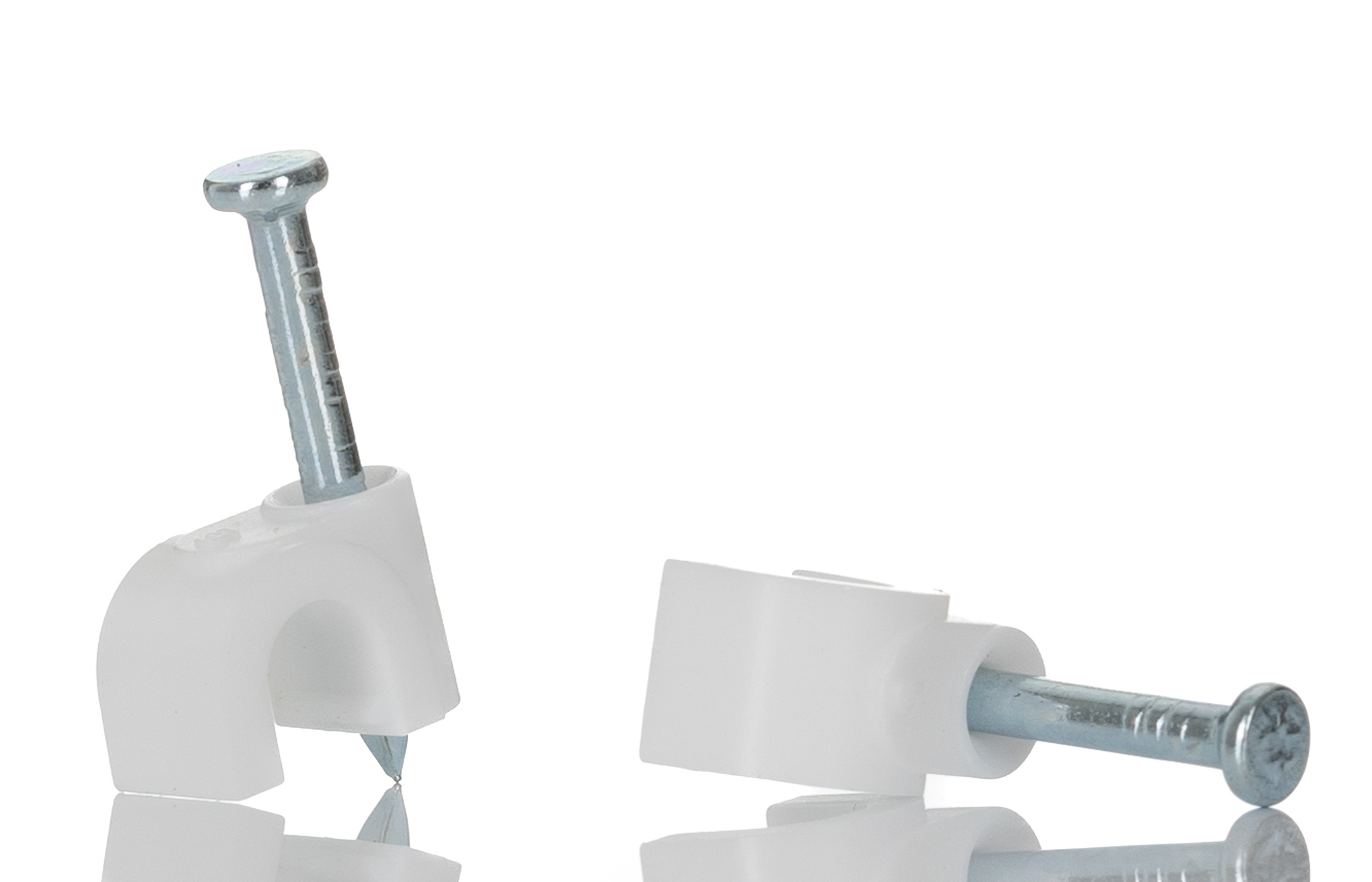 RS PRO White PE Round clip, 3.5mm Max. Bundle