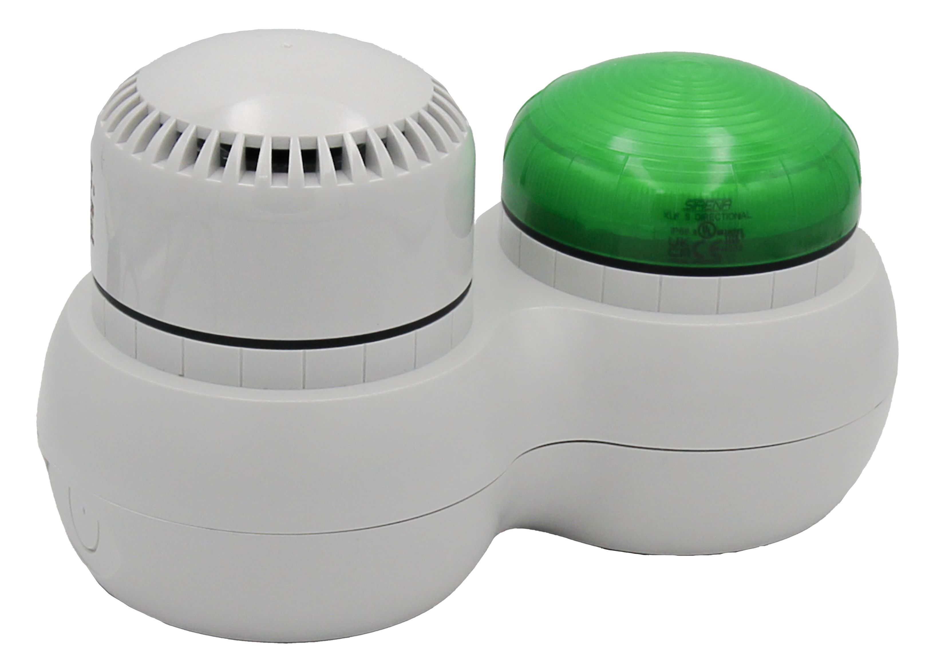 RS PRO Green Sounder Beacon, 120 → 240 V ac, IP66, Screw/Bracket Mount, 105dB at 1 Metre