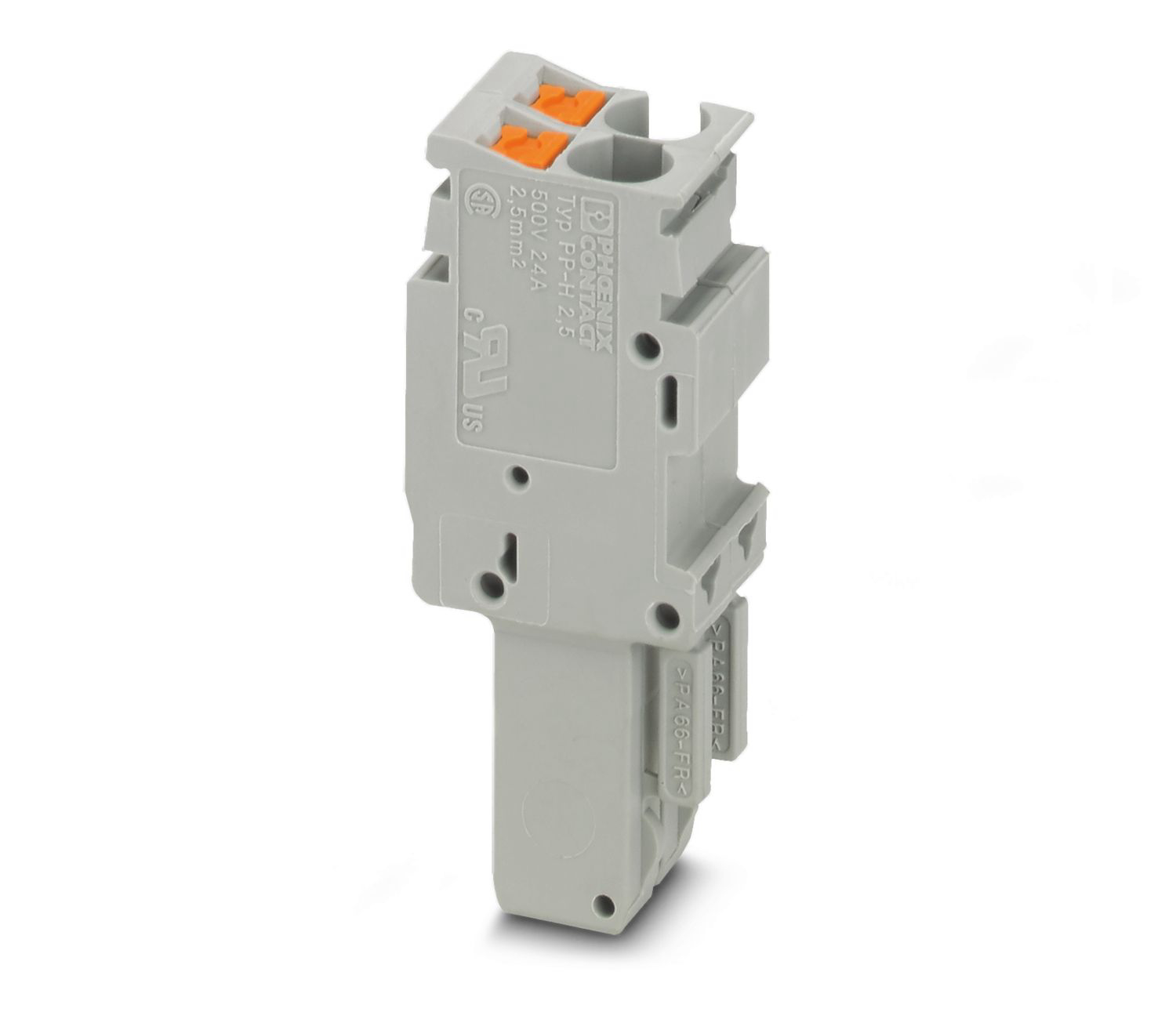 Phoenix Contact, PP-H 2.5/2, 2 Way, Pluggable Terminal Block, Plug, Push In Termination, 3209879