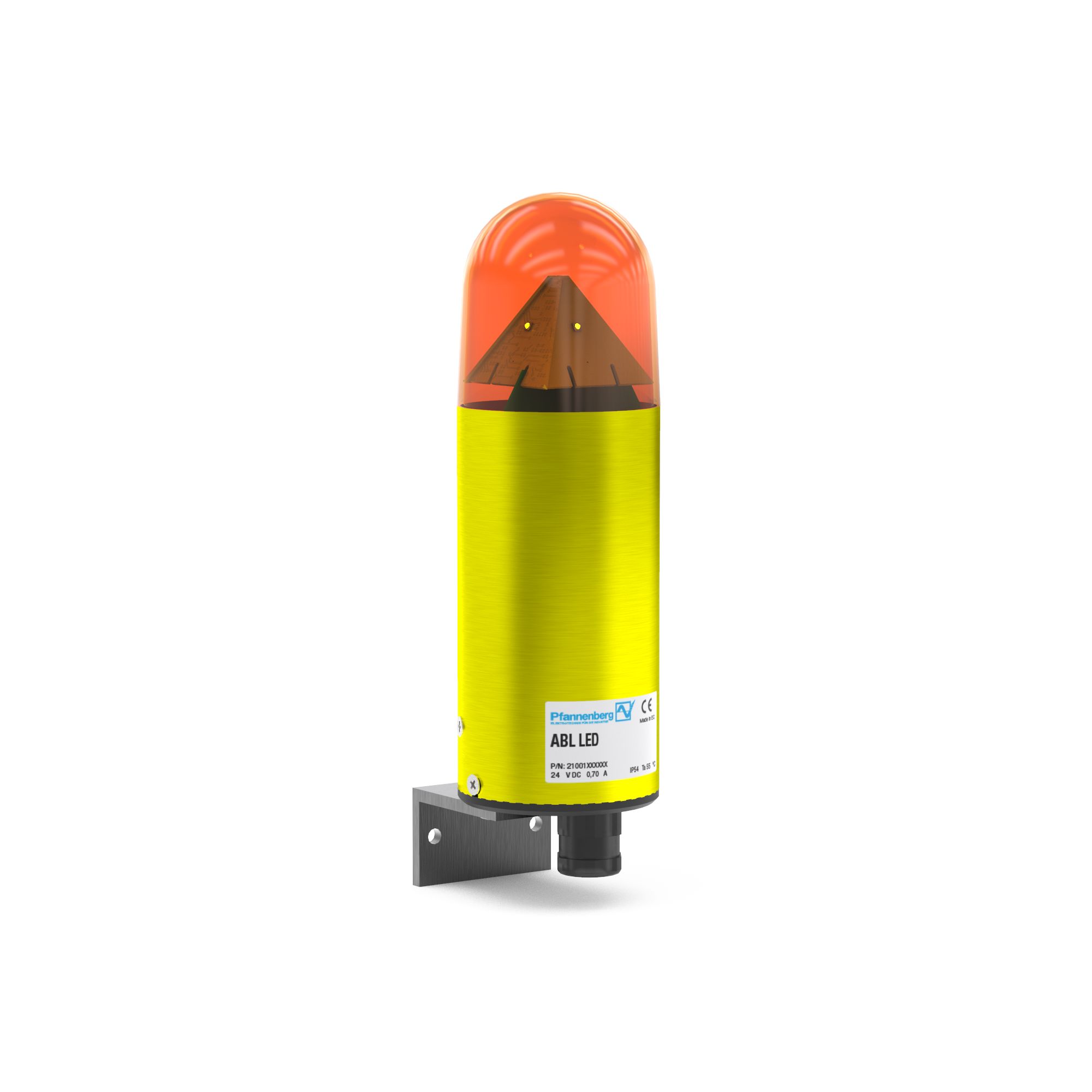 Pfannenberg ABL / ABS LED-HI Series Amber Blinking, Continuous, Flashing Beacon, 230 V ac/dc, Direct Mount, LED Bulb,