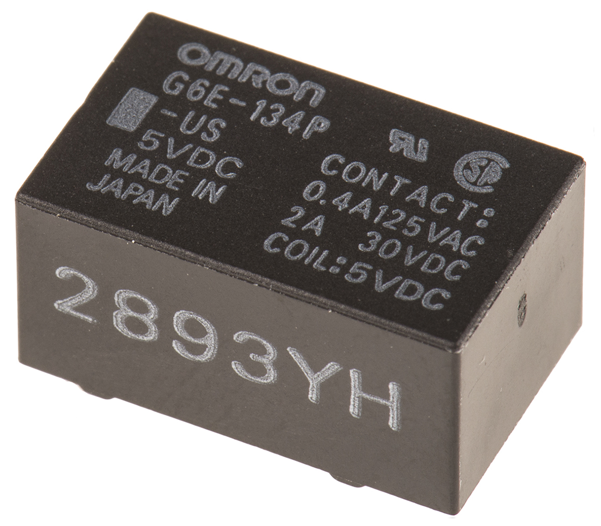 Omron PCB Mount Power Relay, 5V dc Coil, 3A Switching Current, SPDT
