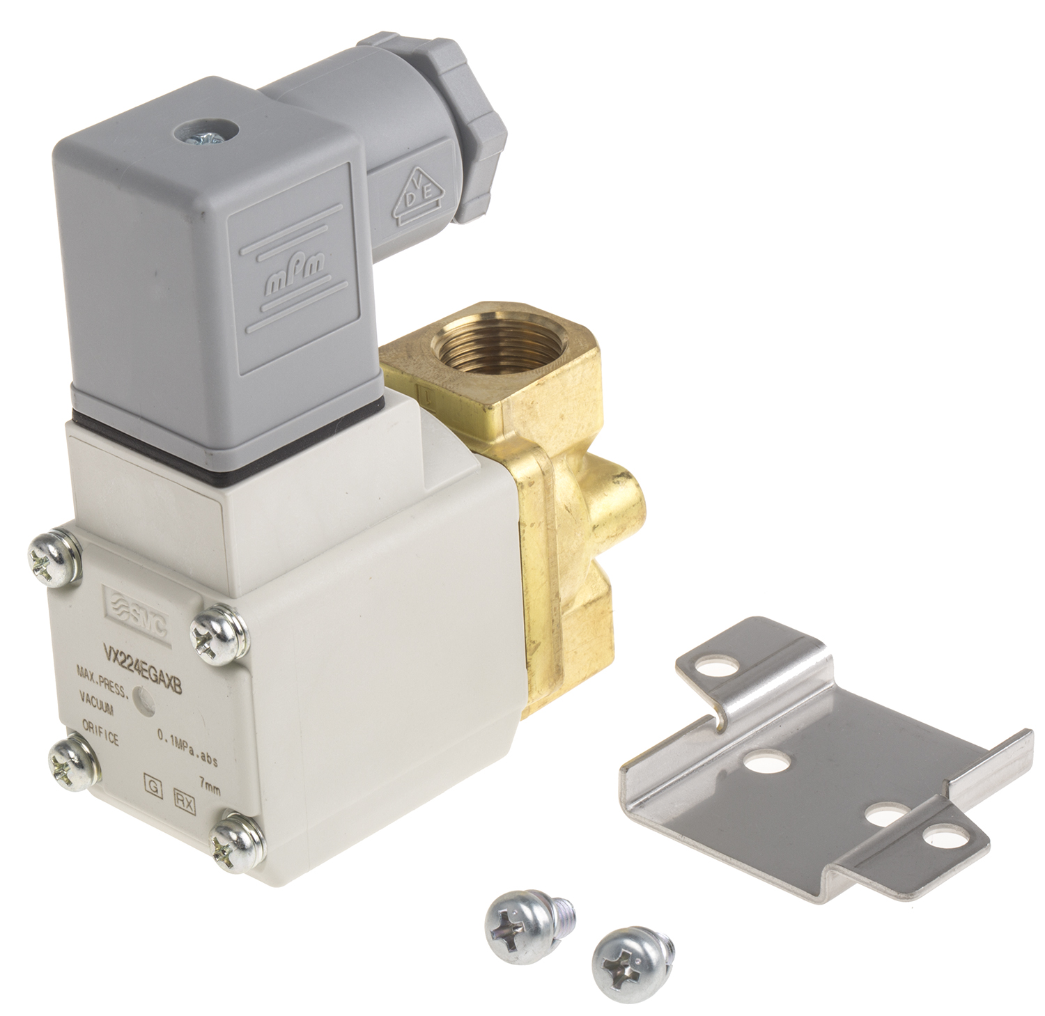 SMC 2/2 Pneumatic Solenoid Valve - Solenoid/Spring G 3/8 VX22 Series 24V dc