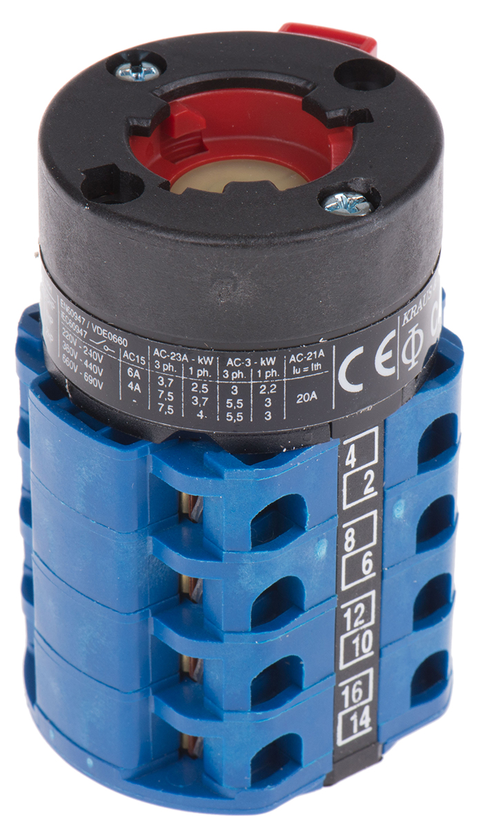 Kraus & Naimer Double Throw Cam Switch, 20A