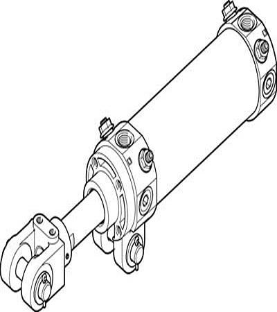 Festo Pneumatic Piston Rod Cylinder - 63 mm Bore, 75 mm DWB Series, Double Acting Acting