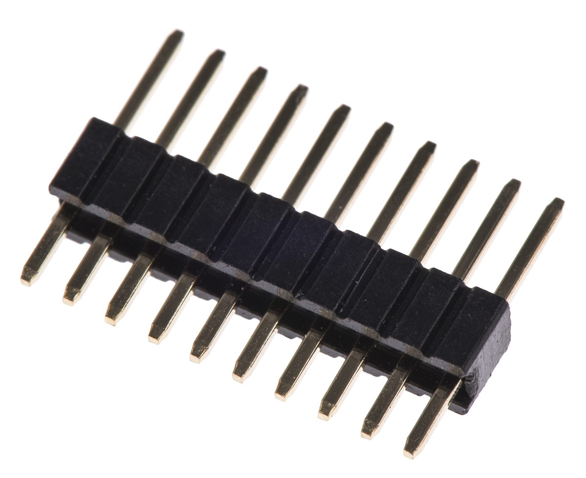 HARWIN Archer M52 Series Straight Through Hole Pin Header, 10 Contact(s), 1.27 mm Pitch, 1 Row, Unshrouded