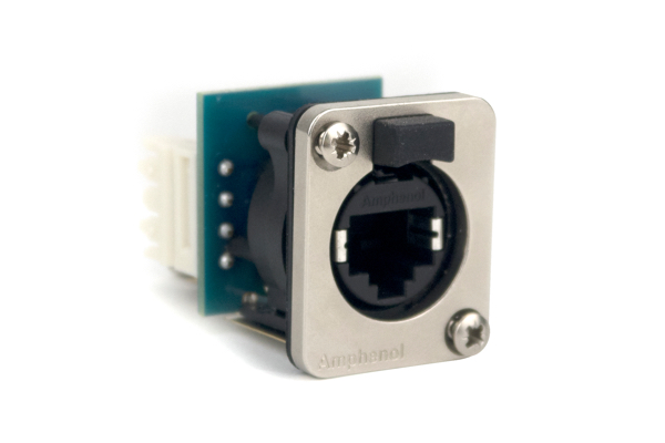 Amphenol Industrial PCB Mount XLR Connector, Horizontal, Female, IP40, 125 V ac, 8 Way, Gold Plating