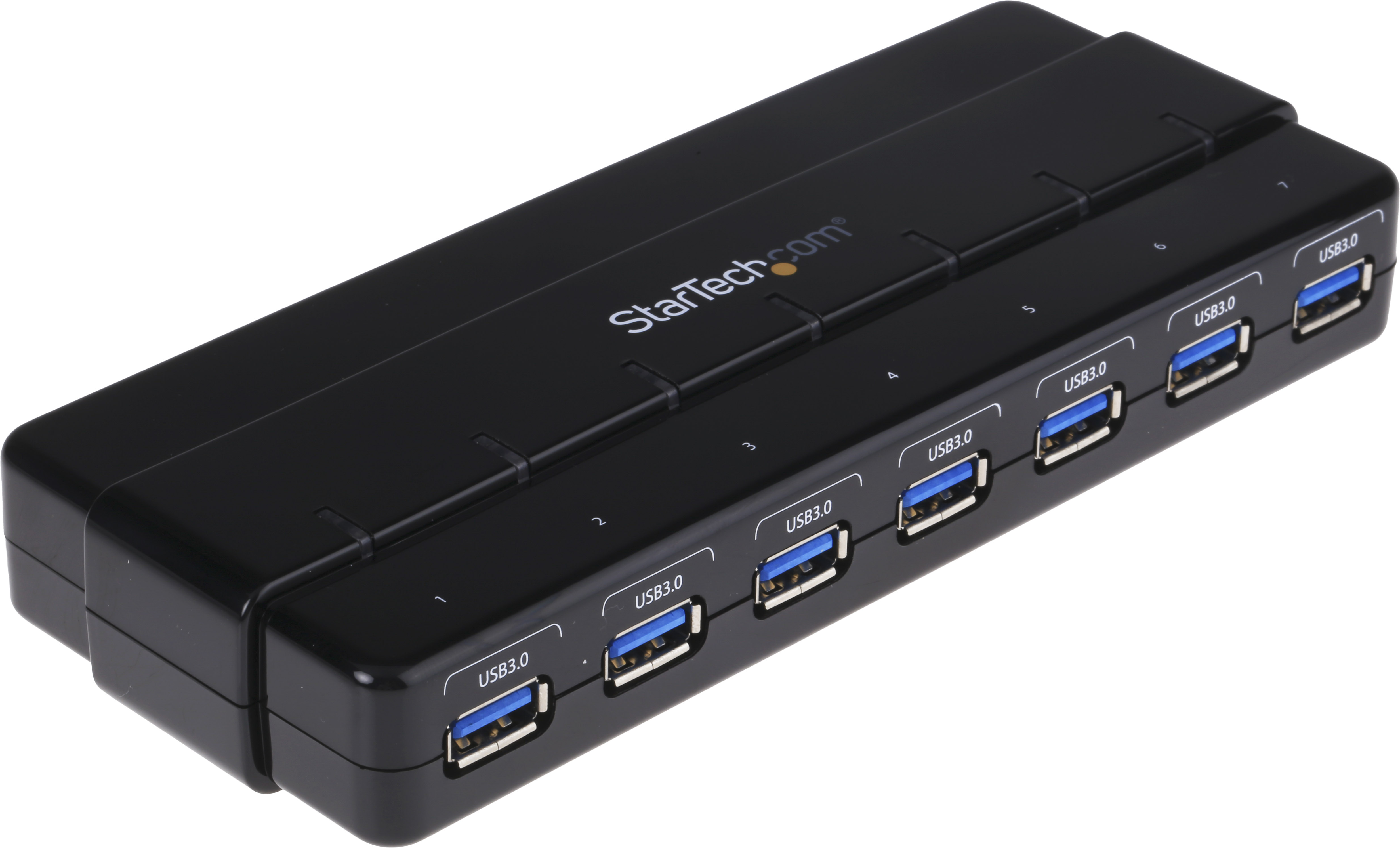 StarTech.com 7 Port USB 3.0 USB A  Hub, AC Adapter Powered, 172 x 70 x 23mm