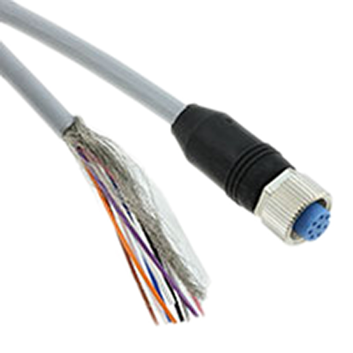 TE Connectivity Female 8 way M12 to Unterminated Free End Sensor Actuator Cable, 1.5 m