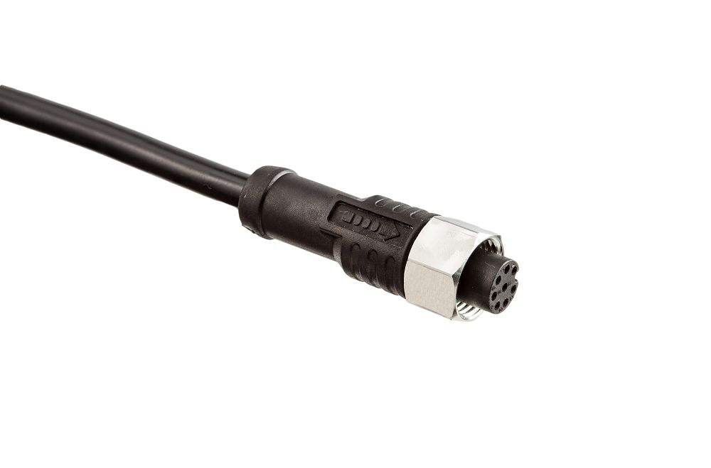 Amphenol Industrial Female 8 way M12 to Unterminated Free End Sensor Actuator Cable, 5 m