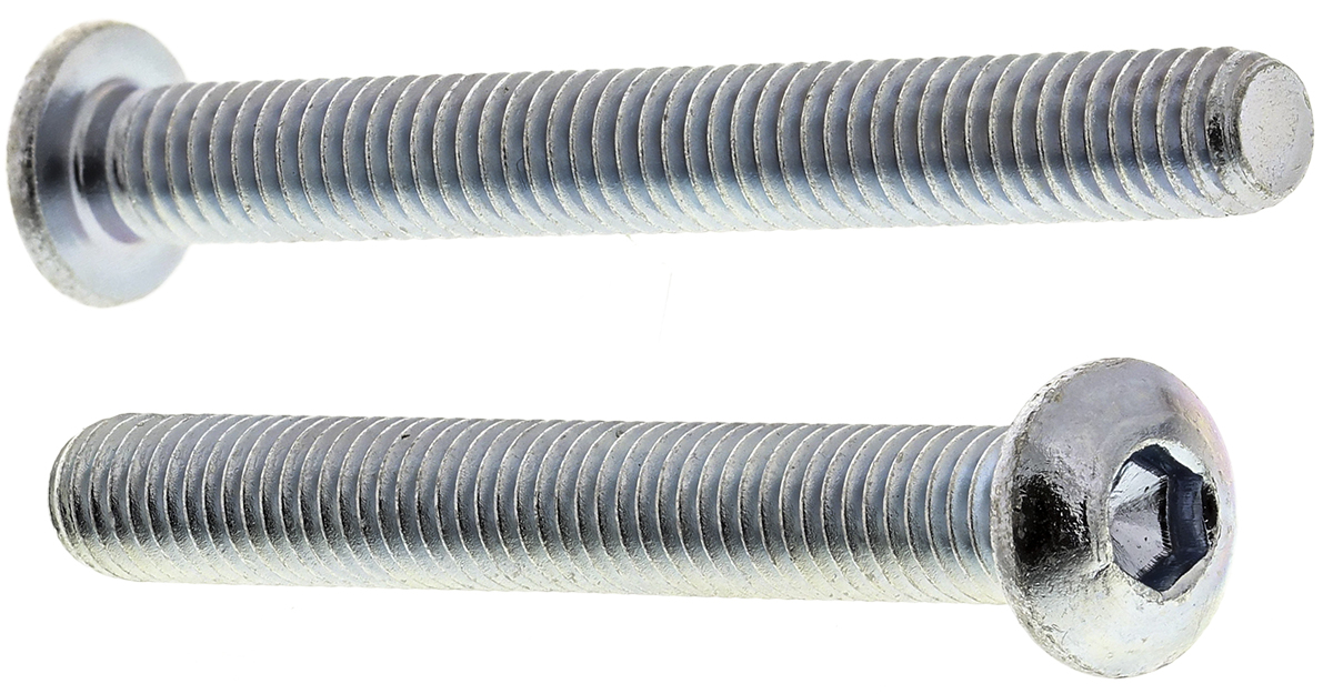 RS PRO Bright Zinc Plated Steel Hex Socket Button Screw, ISO 7380, M6 x 50mm