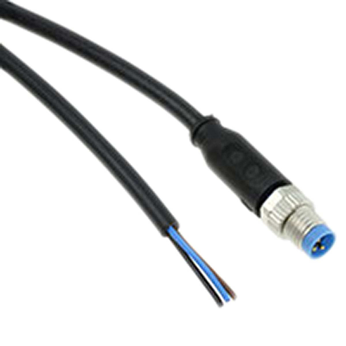 TE Connectivity Male 3 way M8 to Free End Sensor Actuator Cable, 1.5 m