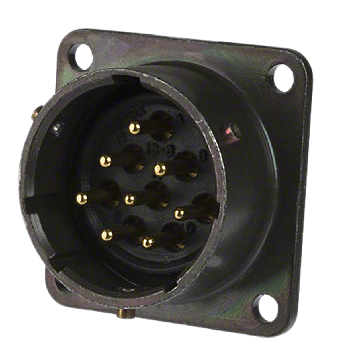 Amphenol Socapex, PT, Copper Alloy 8 Way Panel Mount MIL Spec Circular Connector ReceptacleGreen, Pin Contacts,Shell