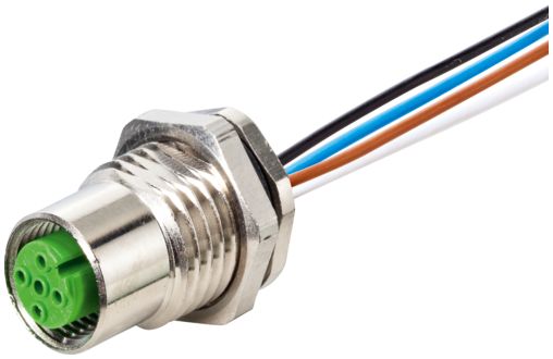 Murrelektronik Limited Industrial Circular Connector, 5 Contacts, Rear, M12 Connector, Socket, Female, IP67, 7000 Series