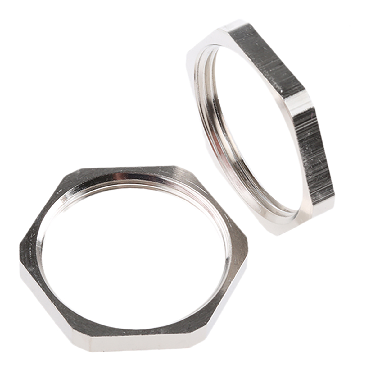 SIB Nickel Nickel Plated Brass Cable Gland Locknut, M32 Thread