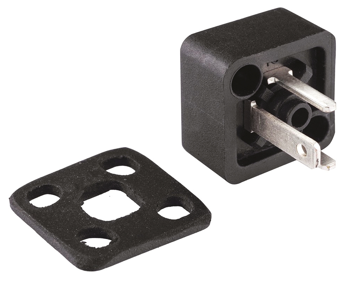 RS PRO 2P+E DIN 43650, Male Solenoid Valve Connector, 250 V ac Voltage