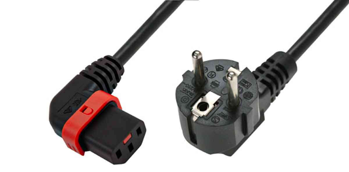 Schaffner IEC C13 Socket to CEE 7/7 Plug Power Cord, 2m