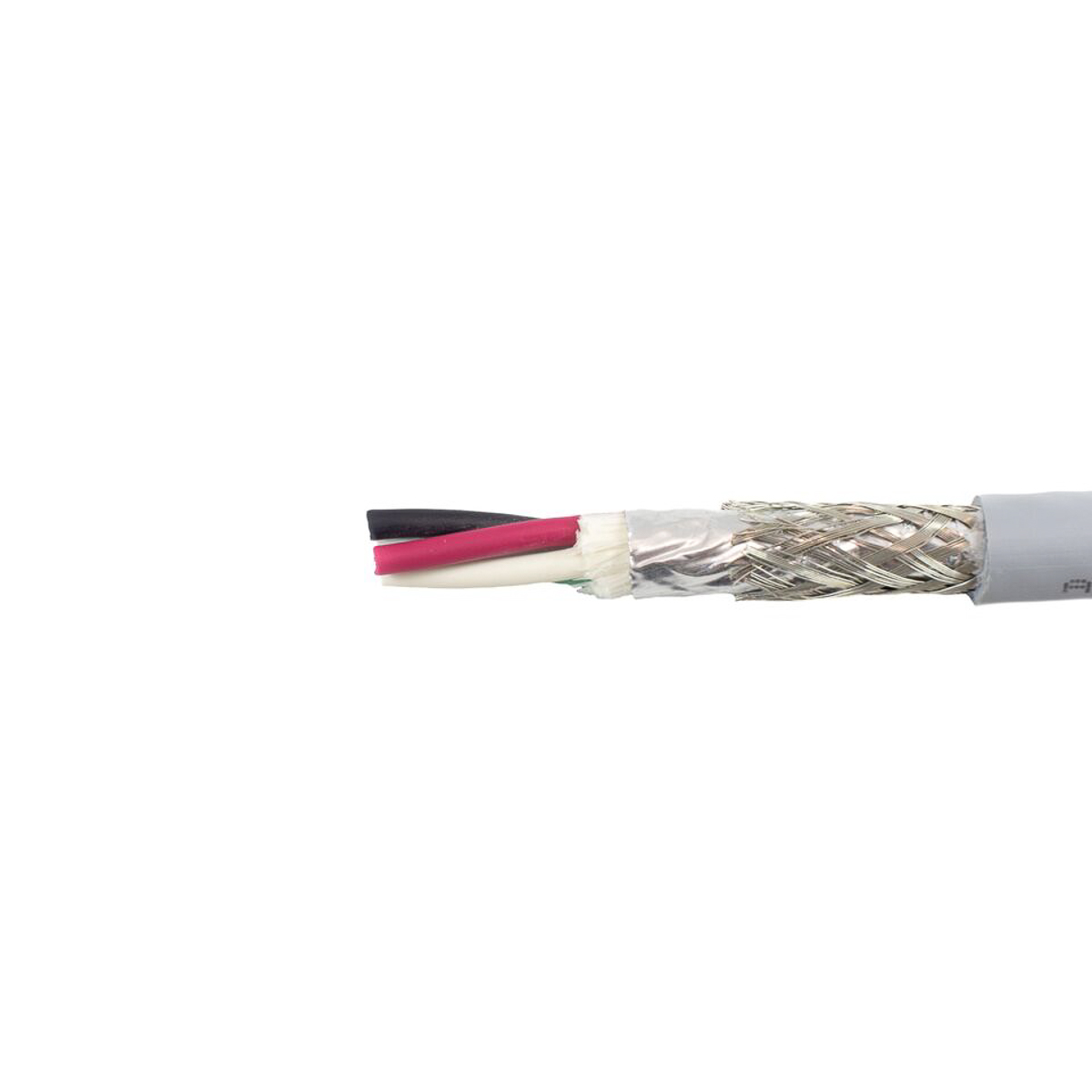 Alpha Wire Ecogen Ecoflex Control Cable, 4 Cores, 0.35 mm² 22 AWG, Screened, 30 m, Grey Modified Polyphenylene Ether