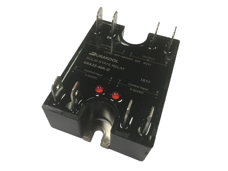 Durakool SRA2 Series Solid State Relay, 25 A Load, Plug-In Mount, 480 V ac Load, 32 Vdc Control