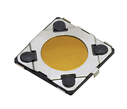Panasonic IP67 Black Push Plate Tactile Switch, SPST 20 mA @ 15 V dc 4.3mm Surface Mount