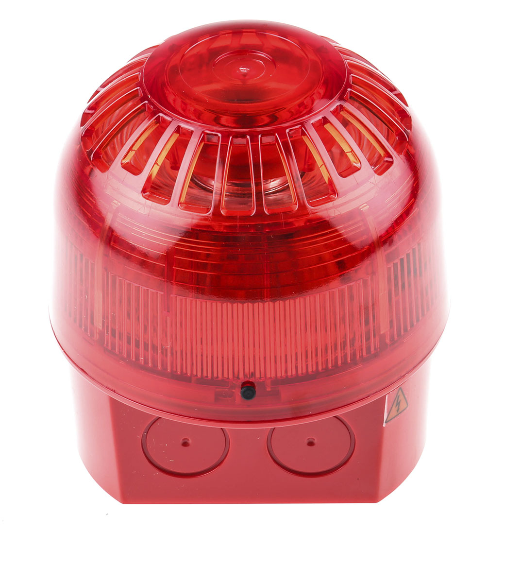 Klaxon PSS Series Red Sounder Beacon, 110 → 230 V ac, IP65, Base Mount, 102dB at 1 Metre
