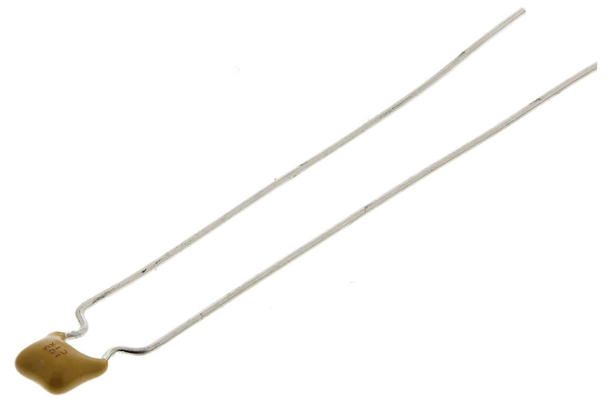 KYOCERA AVX 10nF Multilayer Ceramic Capacitor MLCC, 100V dc V, ±10% , Through Hole