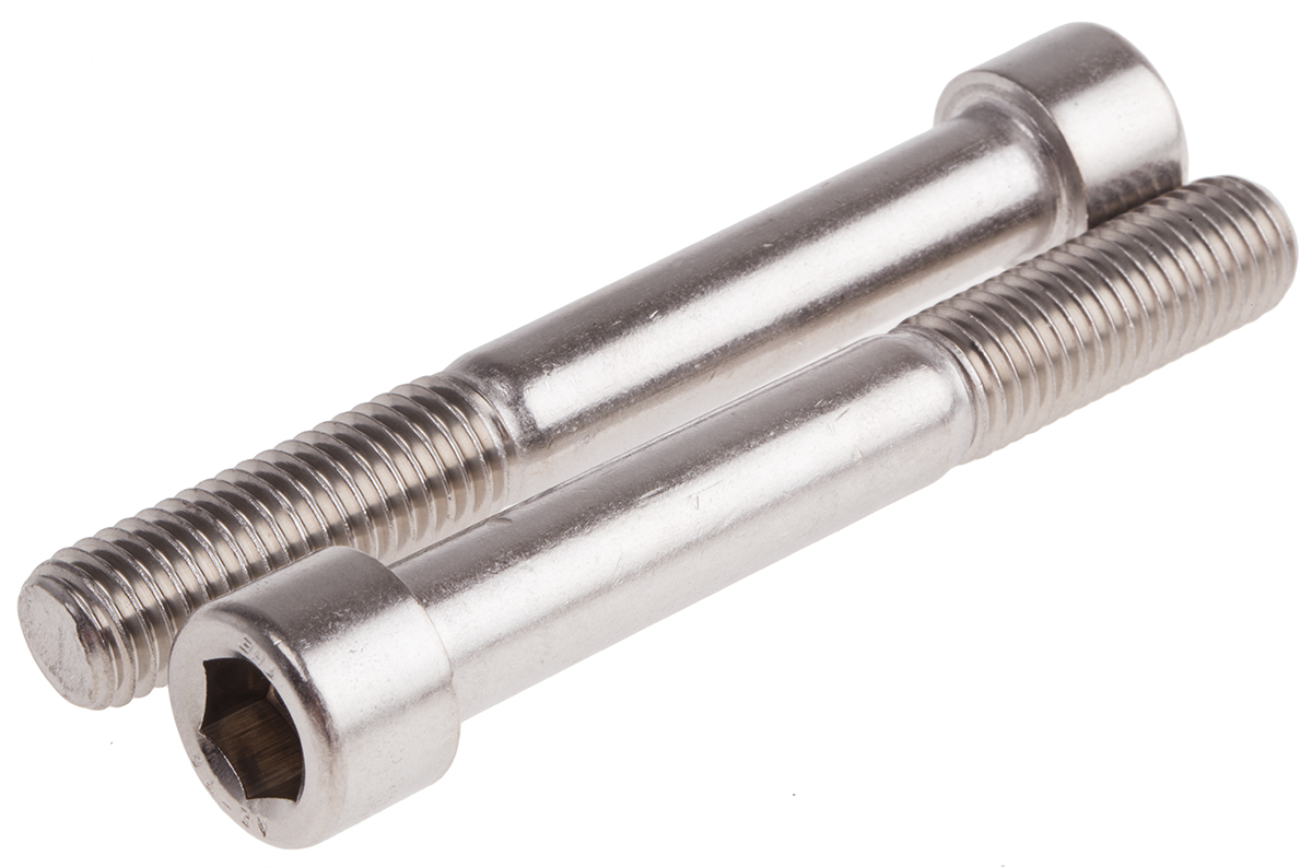 RS PRO Stainless Steel Hex Socket Cap Screw, DIN 912, M12 x 90mm