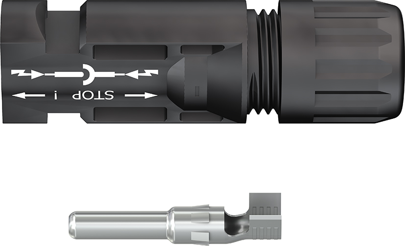 Staubli Cable Coupler MC4 Series, Male, Panel Mount Solar Connector, Cable CSA, 4mm², Rated At 39A, 1 kV PV-KST4