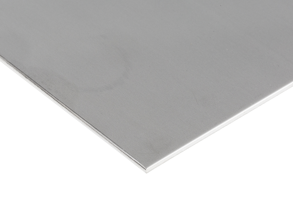 RS PRO Stainless Steel Metal Sheet 500mm x 300mm, 2.5mm Thick