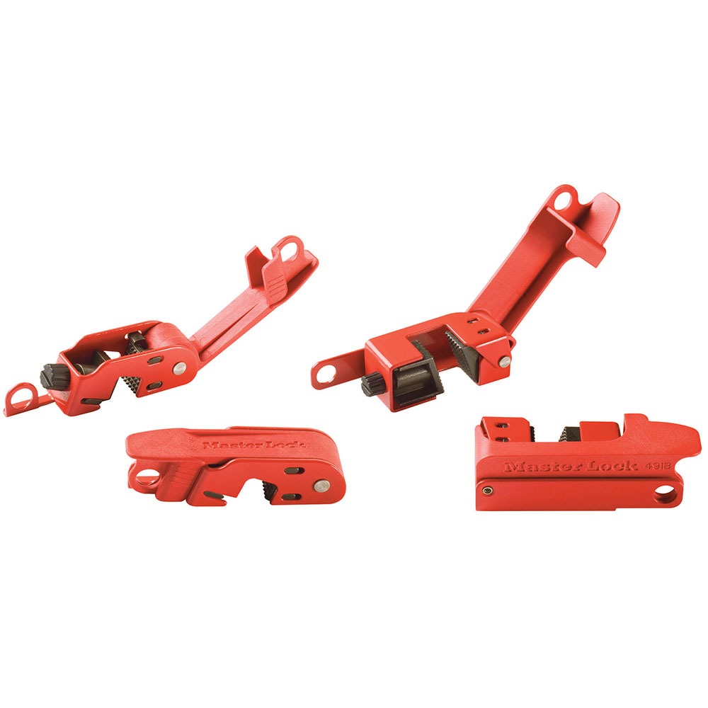 Master Lock Red Powder Coated Steel and Reinforced Polymer Circuit Breaker Lockout