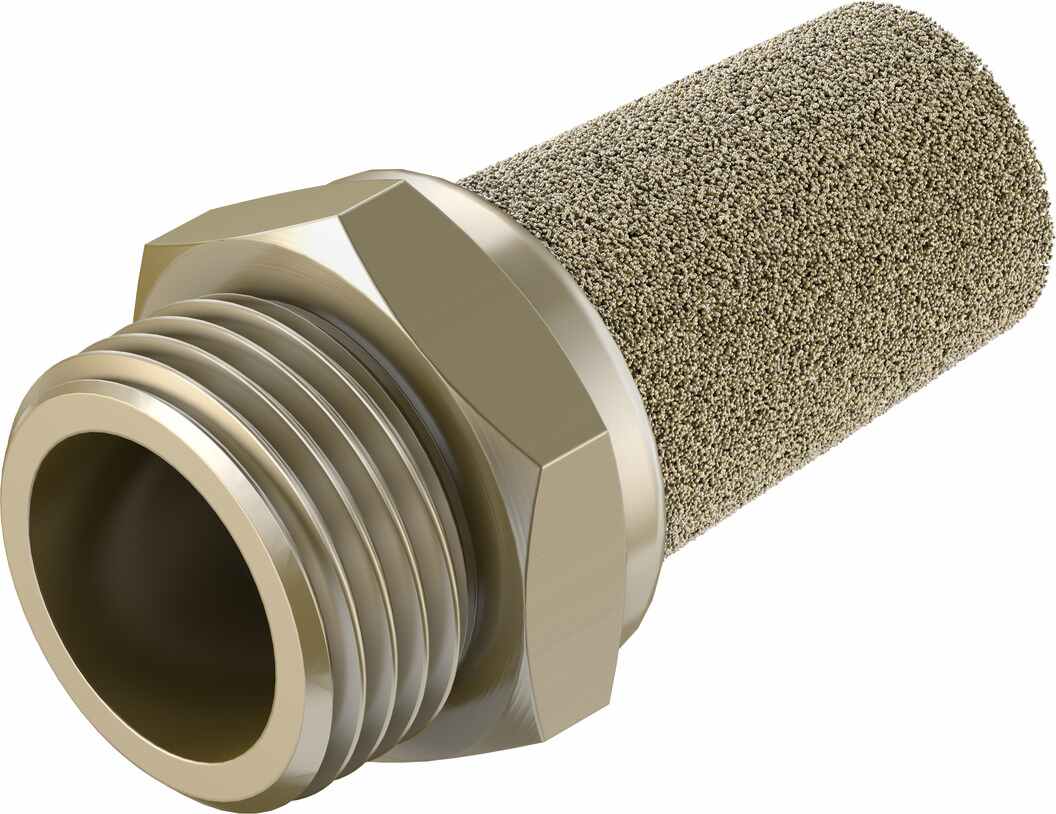 Festo AMTE Brass, Bronze 10bar Pneumatic Silencer, Threaded, G 1/2 Male