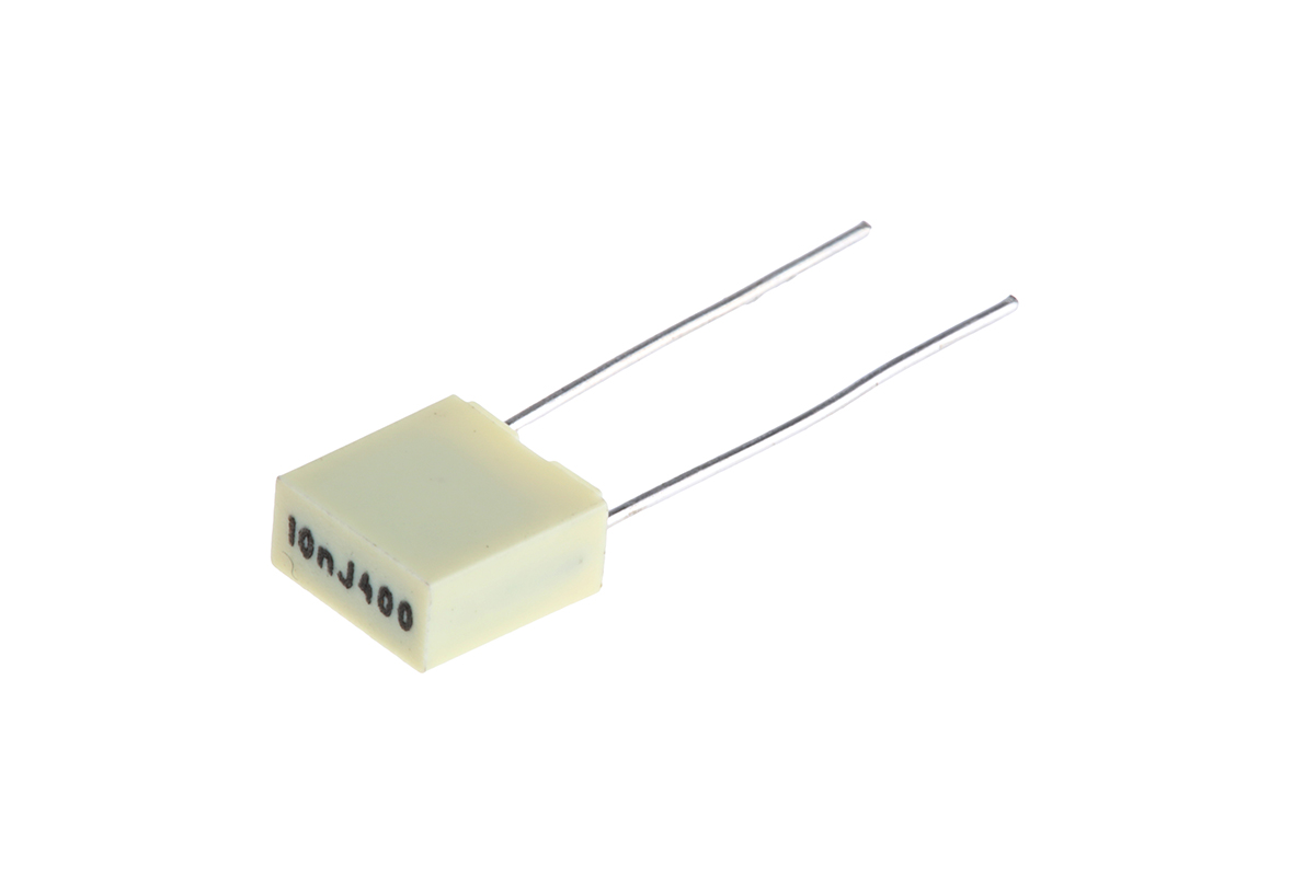 KEMET R82 Polyester Film Capacitor, 200 V ac, 400 V dc, ±5%, 10nF, Through Hole
