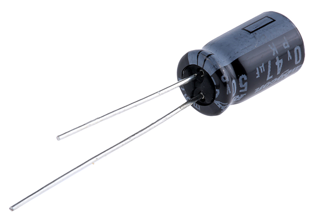 Rubycon 47μF Aluminium Electrolytic Capacitor 50V dc, Radial, Through Hole - 50PK47MEFC6.3X11