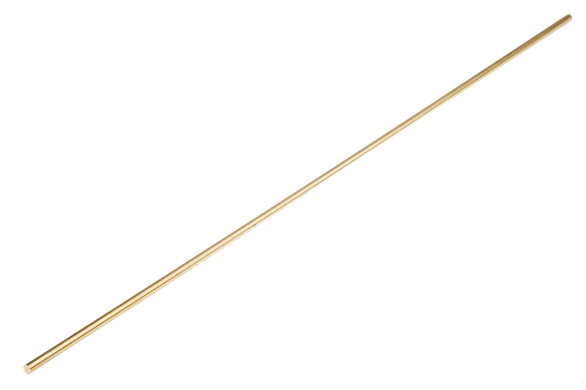 RS PRO Brass Rod 1/8in Diameter, 500mm L