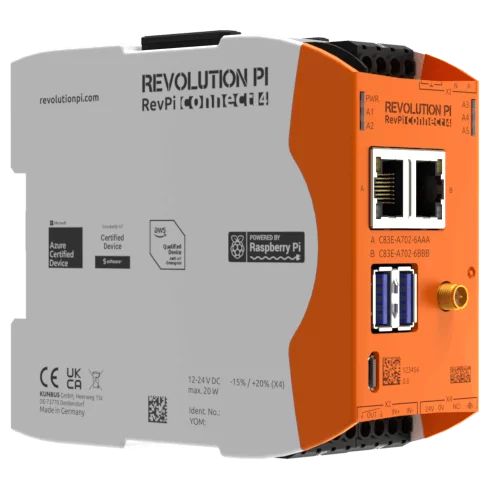 Revolution PI PR100, Industrial Computer, 20W, Arm Cortex A72 Broadcom BCM2711 Quad-core 1.5 GHz, 32 GB