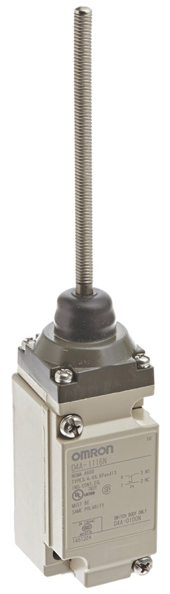 Omron Coil Spring Limit Switch, NO/NC, IP67, SPDT, 600V ac Max, 10A Max