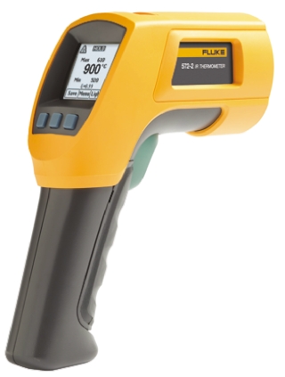 Fluke 572 Infrared Thermometer, -30°C Min, +1652 °F, +900°C Max, ±1 % Accuracy, °C and °F Measurements With RS