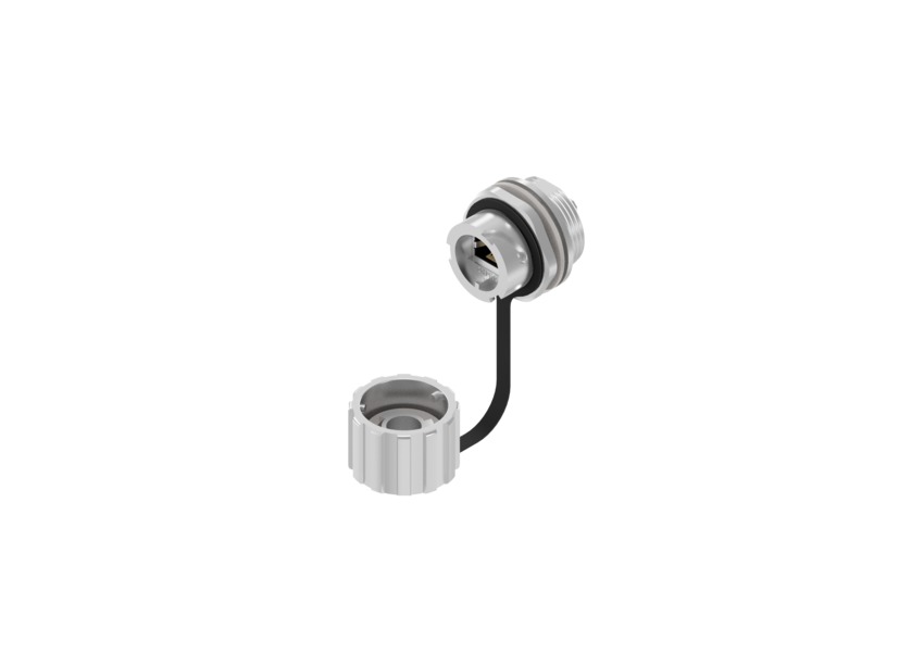 CONEC 17 Series Single-Port RJ45 Receptacle Assembly Kit, Cat6a, Shielded