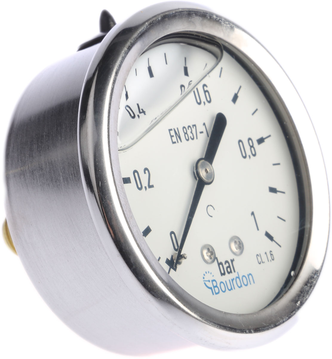 Bourdon Analogue Pressure Gauge Back Entry 63mm Outside Diameter, UKAS