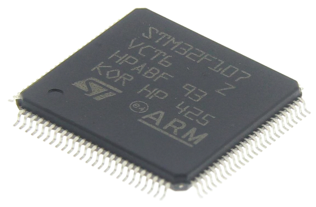 STMicroelectronics, 32 bit ARM Cortex M3, STM32F107VC Microcontroller, 72 MHz, 256kB FLASH, 100-Pin LQFP
