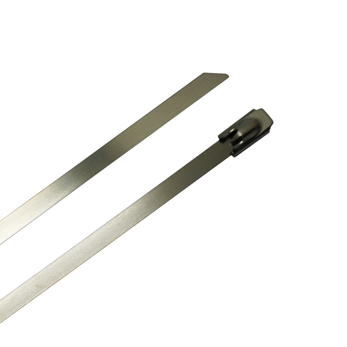 RS PRO Cable Tie, Ball Lock, 1m x 4.6 mm 316 Stainless Steel, Pk-100