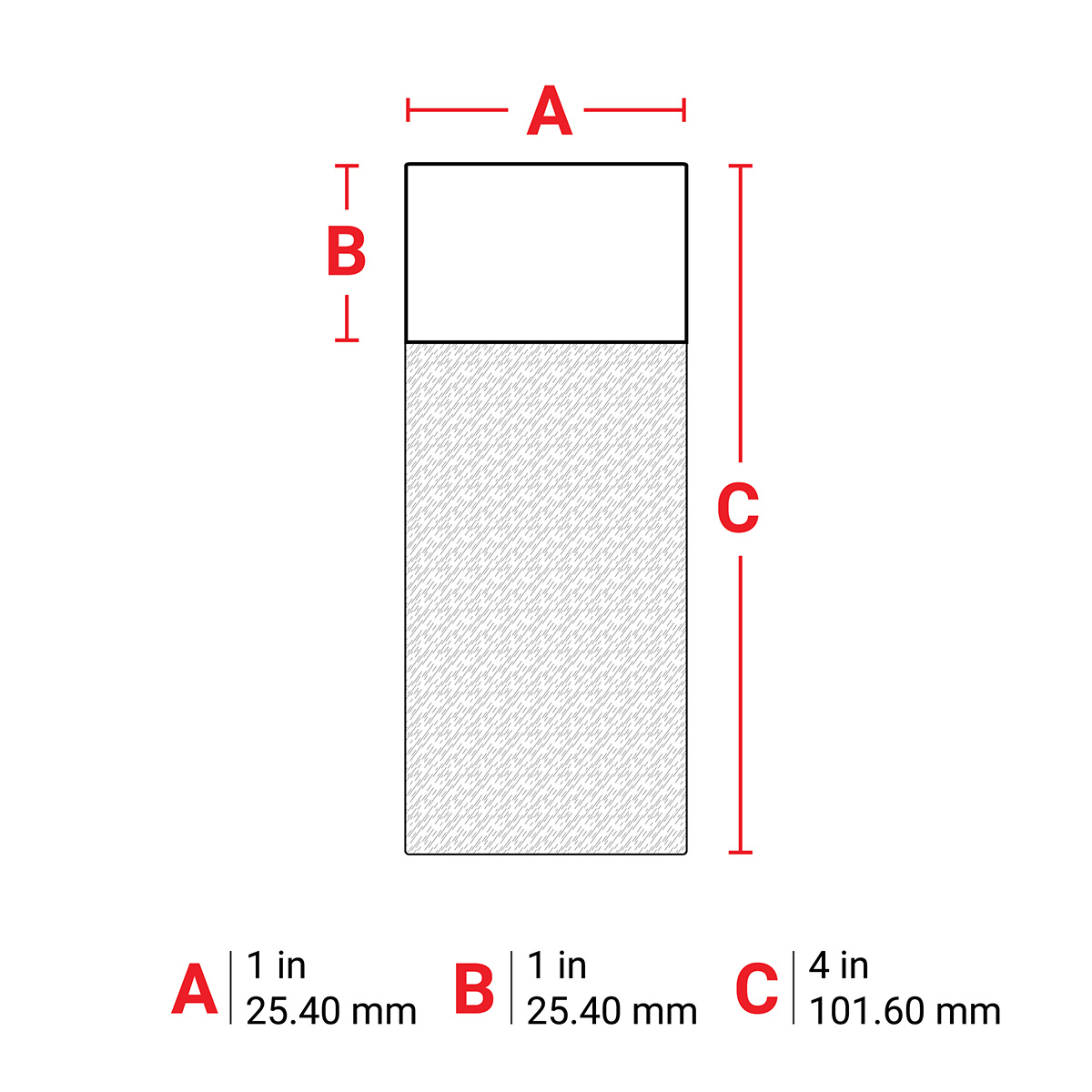 Brady B-427 Blue, Transparent Label, 25.40mm Width, 25.40mm Height, 100 Qty