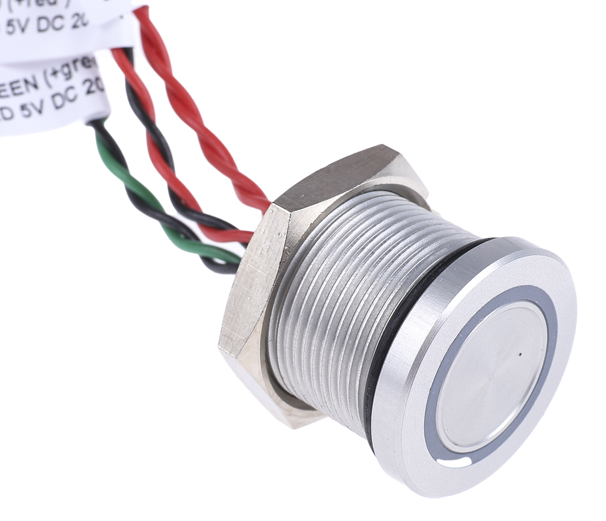 APEM Illuminated Piezo Switch, Momentary, Pulse, SPST, IP68, Flying Lead, 200 mA @ 24 V dc, -40 → +75°C