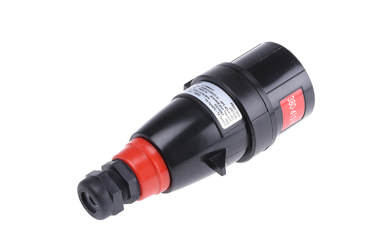 Emerson Appleton Cable Mount 3P + N + E Industrial Power Plug ATEX, IECEx, Rated At 16A, 380-415Vac 50/60Hz