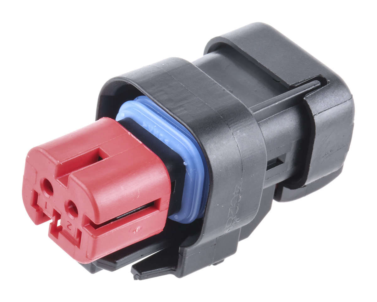 TE Connectivity, AMPSEAL 16 Automotive Connector Socket Red Cable Mount 2 Way 776522-1