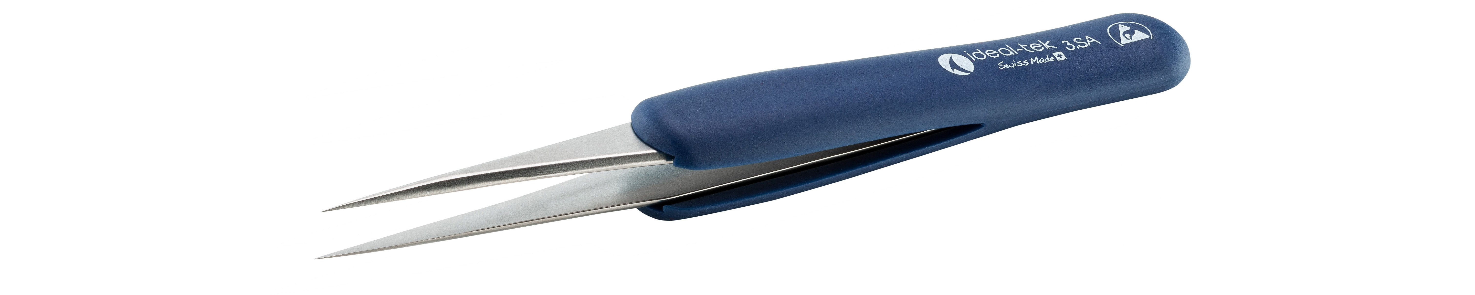 ideal-tek 125 mm, Stainless Steel, Straight, ESD Tweezers