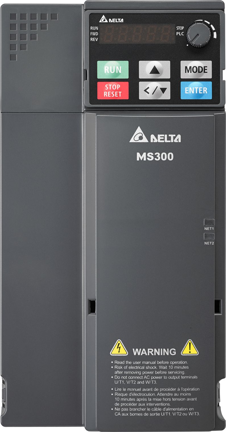 Delta Electronics Inverter Drive, 7.5 kW, 3 Phase, 460 V, 17 A, VFD-MS Series