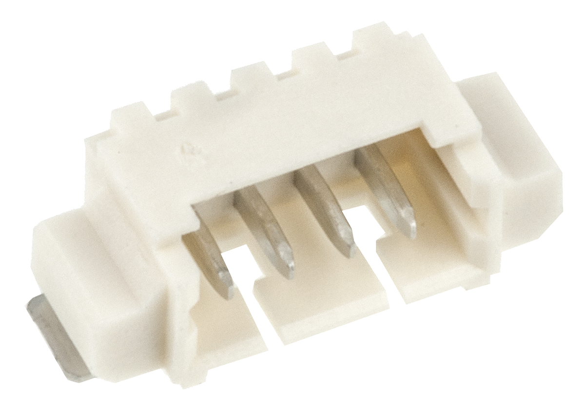 Molex PicoBlade Series Right Angle Surface PCB Header, 4 Contact(s), 1.25 mm Pitch, 1 Row, Shrouded