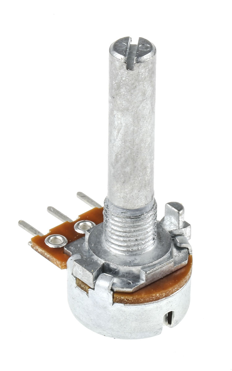 Alps Alpine RK163 10kΩ Rotary Carbon Film Potentiometer, Panel Mount (Through Hole), RK1631110TWA