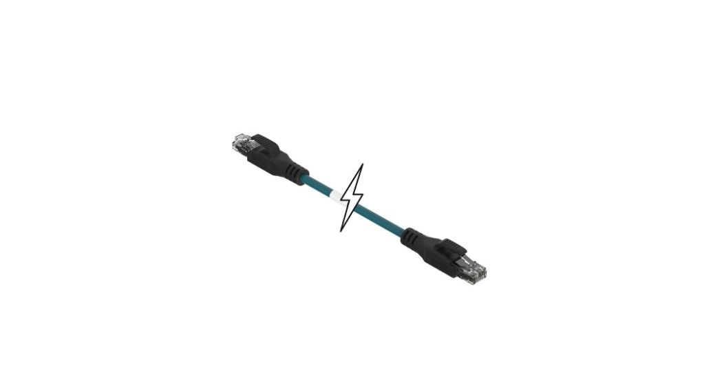 MolexBrad Micro-Change, 10m Cat5e, Green RJ45 to Male RJ45 Male, Shielded Shielded, Terminated TPU Sheath