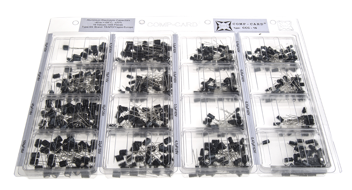 Nova, Through Hole Aluminium Capacitor Kit 655 pieces